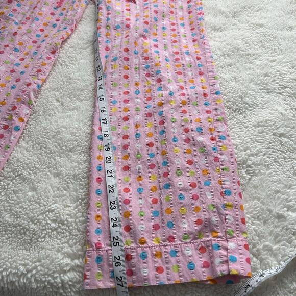 VTG Y2K MUDD Pajama Pants Pink‎ Polka A Dots Sz S Drawstring Lounge Low Raise - Picture 8 of 8